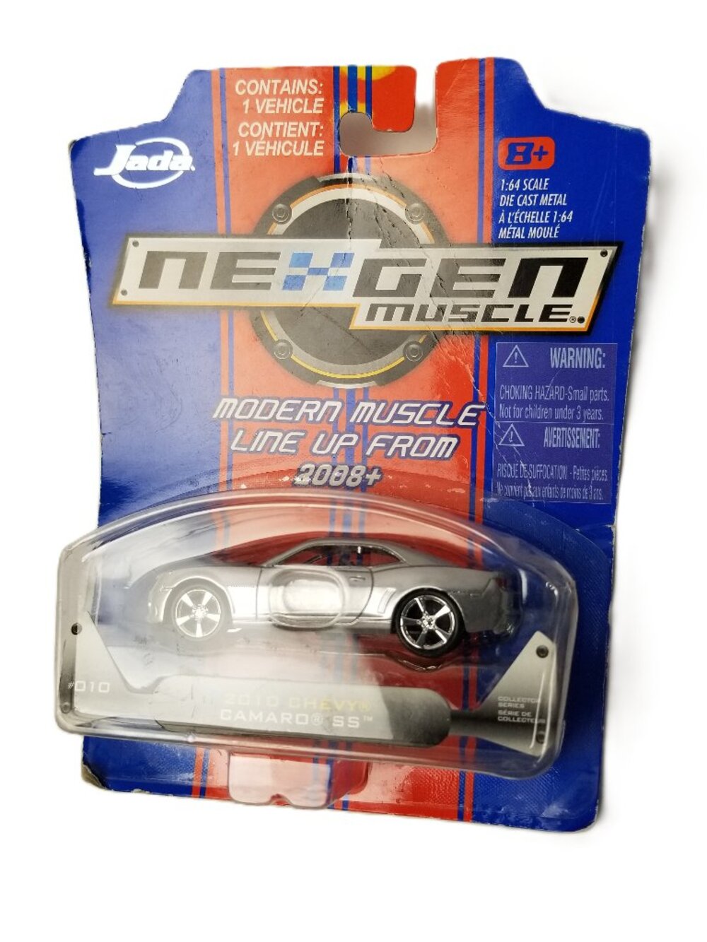 Jada Nexgen Muscle 2010 Chevy Camaro SS #010 1:64 Diecast Silver Carded